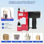 Portable Electric Sewing Machine, Handheld Electric Bag Closer Stitcher Packing Machine, 1800 Rpm Stitching Tool, for Woven Bags, Cloth Bags, Paper Bags, Leather Materials