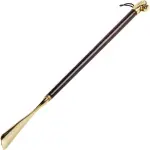 Long Handle Shoe Horn Boot Spoon Easy Wear Helper Durable Metal Wooden Shoehorn for Shoes Boots, Senior Adult Shoe Wearing Tool with Comfort Design, Shoe Spoon, Boot Spoons,Lion32