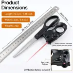 Laser Scissors for Fabric Cutting with Infrared Guide, Professional Sewing Scissors for Tailoring and Quilting, Ultra Sharp Straight Cut Fabric Scissors for Leather, Denim