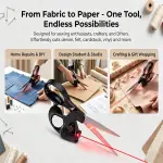 Laser Scissors for Fabric Cutting with Infrared Guide, Professional Sewing Scissors for Tailoring and Quilting, Ultra Sharp Straight Cut Fabric Scissors for Leather, Denim