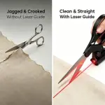 Laser Scissors for Fabric Cutting with Infrared Guide, Professional Sewing Scissors for Tailoring and Quilting, Ultra Sharp Straight Cut Fabric Scissors for Leather, Denim