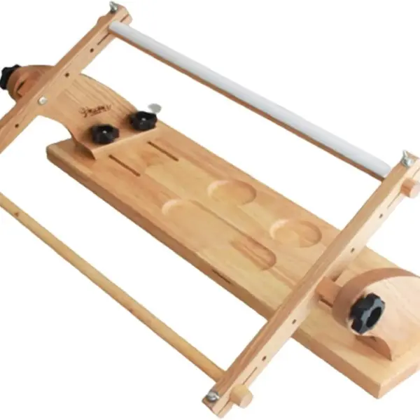 Adjustable Wood Embroidery Stand with Rotating Lap Frame, Ideal for Cross Stitch, Tapestry, and DIY Sewing Projects