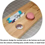 Adjustable Wood Embroidery Stand with Rotating Lap Frame, Ideal for Cross Stitch, Tapestry, and DIY Sewing Projects