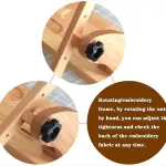 Adjustable Wood Embroidery Stand with Rotating Lap Frame, Ideal for Cross Stitch, Tapestry, and DIY Sewing Projects