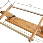 Adjustable Wood Embroidery Stand with Rotating Lap Frame, Ideal for Cross Stitch, Tapestry, and DIY Sewing Projects