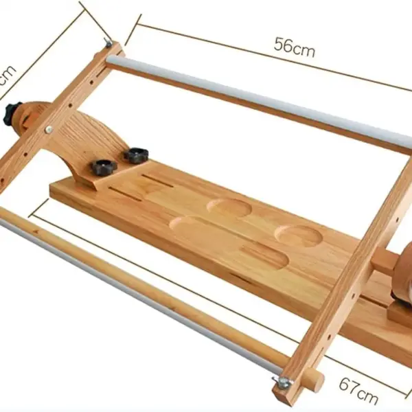 Adjustable Wood Embroidery Stand with Rotating Lap Frame, Ideal for Cross Stitch, Tapestry, and DIY Sewing Projects