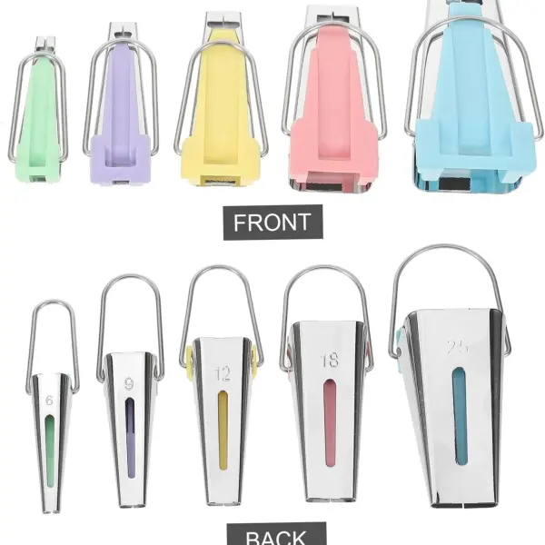 Veemoon 20pcs Bias Tape Maker Kit for Sewing Multi-Color Binding Tools Craft Projects Professional Bias Tape Making Tool for Quilting and Tailoring