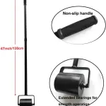 16.5 Lbs Heavy Duty Roof Seam Roller, 52" Handle for Waterproof Membrane | Solid steel roller core,Extended Handle,Heat resistant, Ideal for TPO, SBS, bitumen seams
