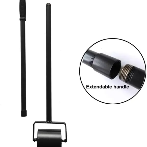 16.5 Lbs Heavy Duty Roof Seam Roller, 52" Handle for Waterproof Membrane | Solid steel roller core,Extended Handle,Heat resistant, Ideal for TPO, SBS, bitumen seams