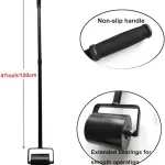 16.5 Lbs Heavy Duty Roof Seam Roller, 52" Handle for Waterproof Membrane | Solid steel roller core,Extended Handle,Heat resistant, Ideal for TPO, SBS, bitumen seams