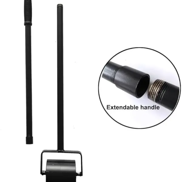 16.5 Lbs Heavy Duty Roof Seam Roller, 52" Handle for Waterproof Membrane | Solid steel roller core,Extended Handle,Heat resistant, Ideal for TPO, SBS, bitumen seams
